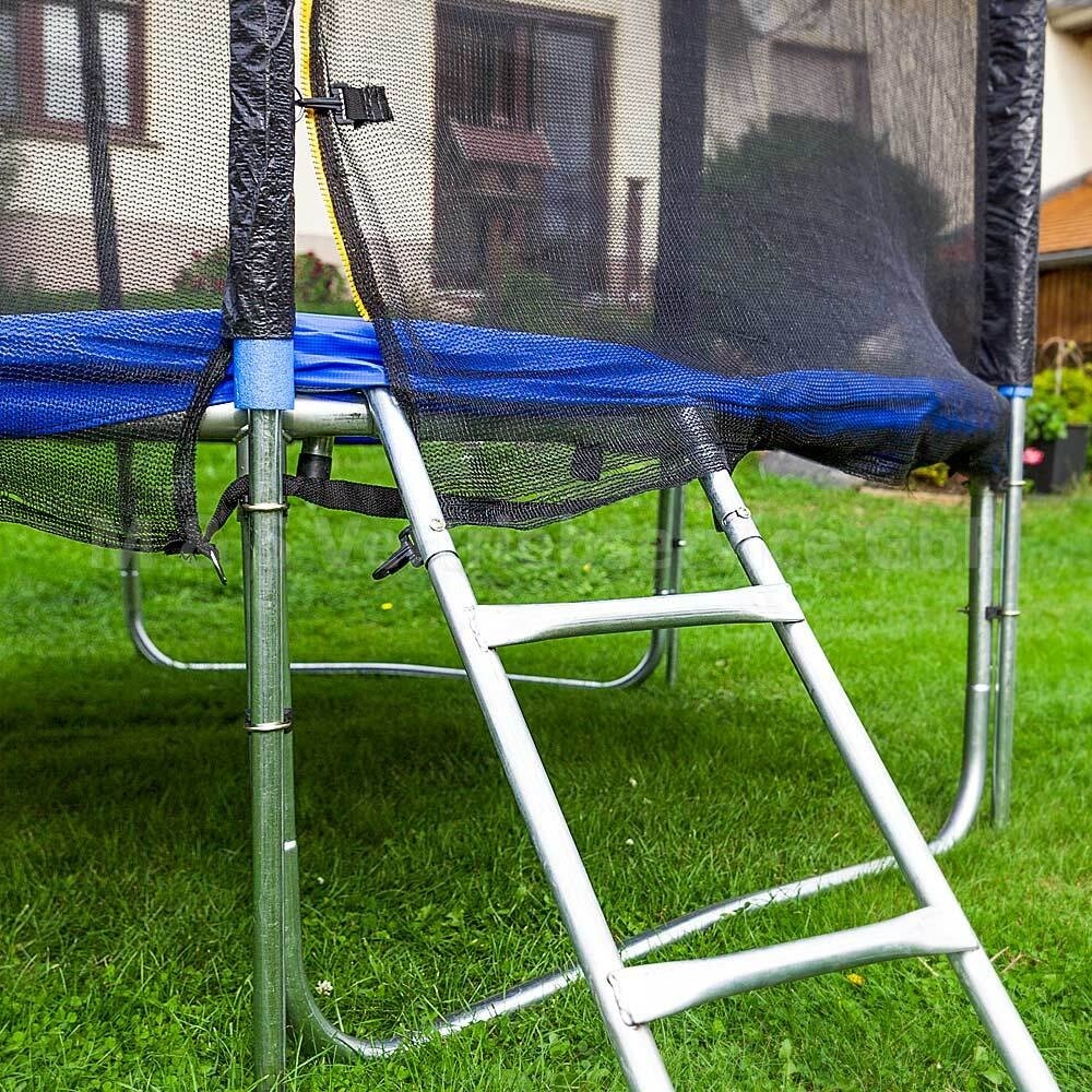 Zahradní trampolína na skákání 250cm vysoká ochranná síť do 100kg nosnost MS16527